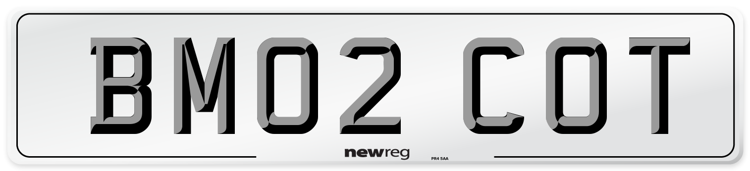 BM02 COT Number Plate from New Reg